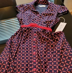 Spank dress. (Annie 50) size S, blue red and white.